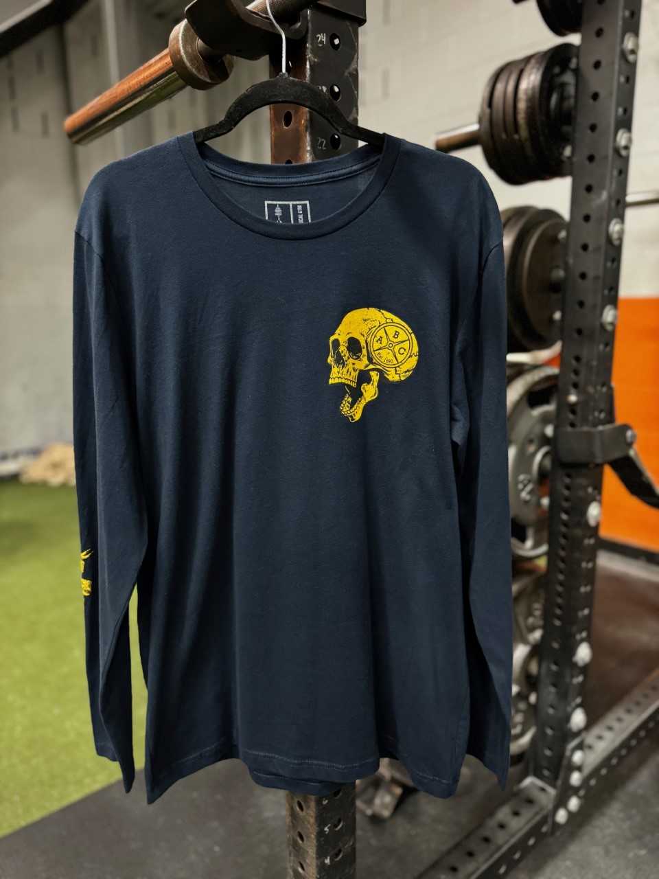 Skull and Scroll Long Sleeve T-Shirt NAVY 2 Colors