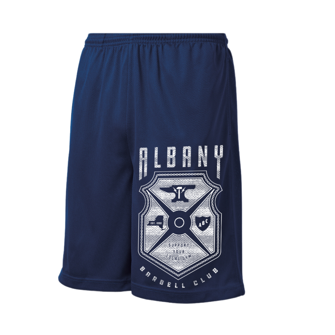 Men's Mesh Shorts Navy/White Logo